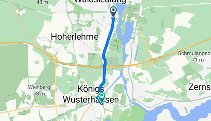 Friedrich-Engels-Straße, Wildau nach Bahnhofsvorplatz, Königs Wusterhausen