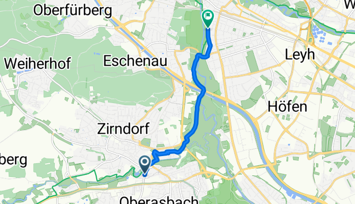 Albrecht-Dürer-Straße, Zirndorf nach Fürth