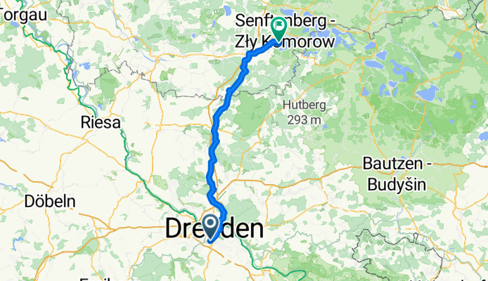 Georg-Schumann-Straße, Dresden nach Dorfstraße, Senftenberg
