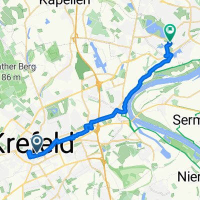Ostwall, Krefeld nach Borgschenweg, Duisburg