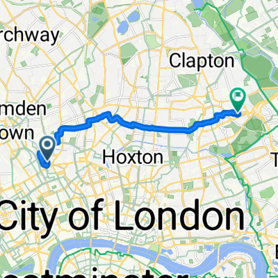 King's Cross Bridge, London to Wick Road, London