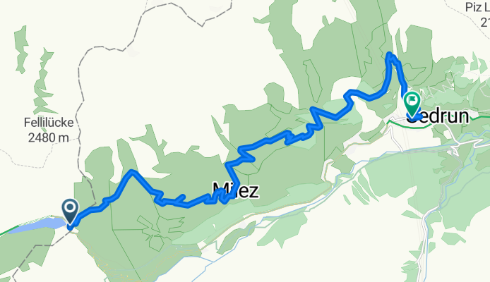 Oberalppass nach Sedrun,Oberalpbike Route 205/84