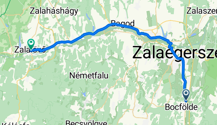 Berek utca, Bocfölde - Kölcsey Ferenc utca, Zalalövő