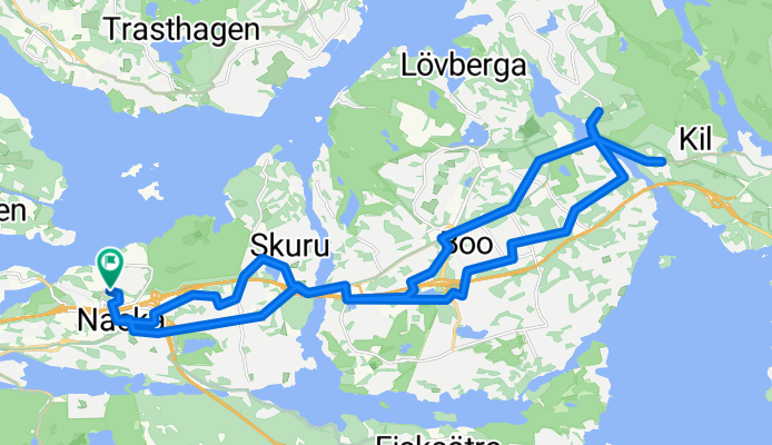 Jakobsdalsvägen, Nacka Strand nach Jakobsdalsvägen, Nacka Strand