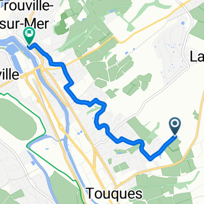 Chemin du Calvaire, Touques nach Boulevard Fernand Moureaux, Trouville-sur-Mer
