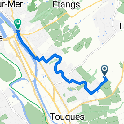 Chemin du Calvaire, Touques nach Boulevard Fernand Moureaux, Trouville-sur-Mer