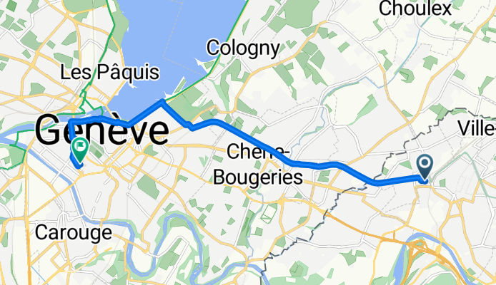 Rue Ernest Renan, Ambilly to Jonction, Geneva