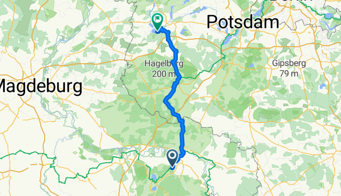 Strandweg, Kemberg nach Malge, Brandenburg an der Havel