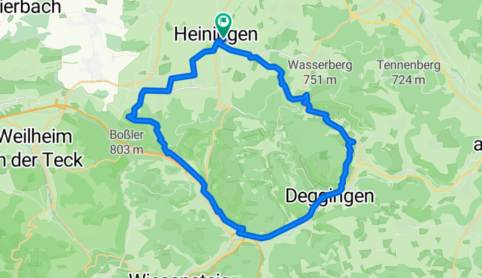 Heiningen - Gosbach - Heiningen
