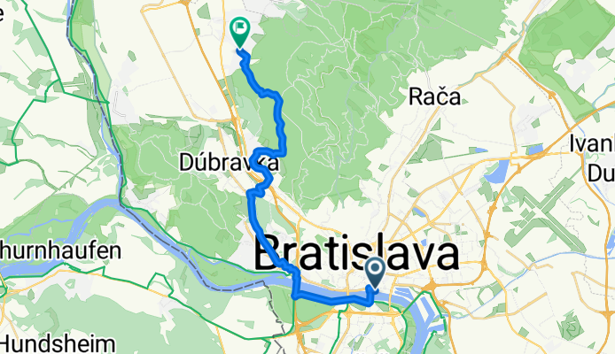 Nábrežie Milana Rastislava Štefánika, Bratislava II до Donská, Bratislava IV
