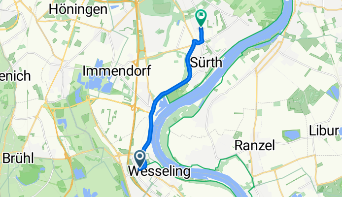 Rotdornweg, Wesseling nach Sürther Straße, Köln