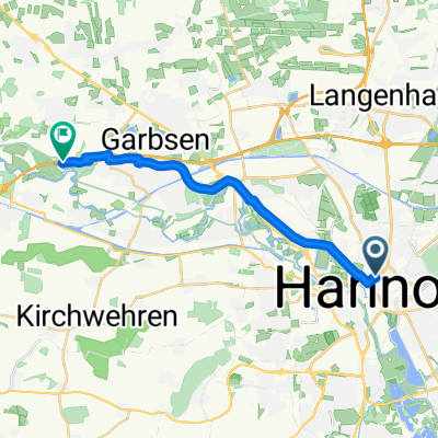 Am Klagesmarkt, Hannover nach Am Blauen See, Garbsen