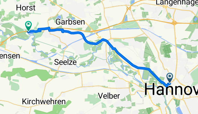 Am Klagesmarkt, Hannover nach Am Blauen See, Garbsen