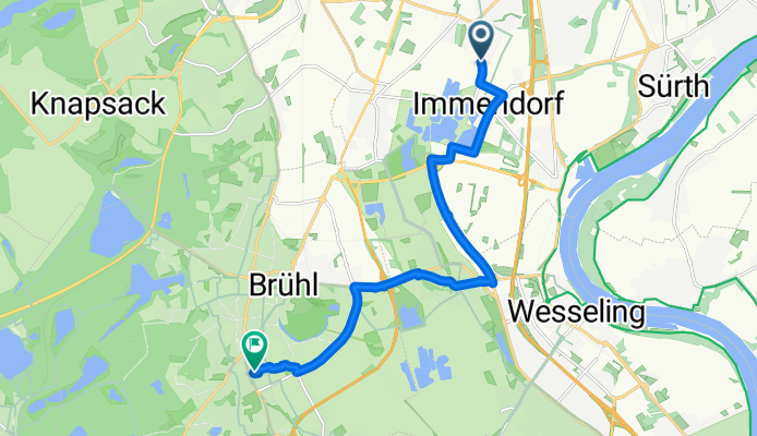 Immendorfer Hauptstraße, Köln nach Berliner Ring, Brühl
