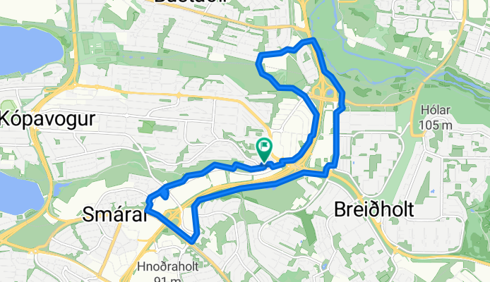 Skógarhjalli, Kópavogur to Skógarhjalli, Kópavogur