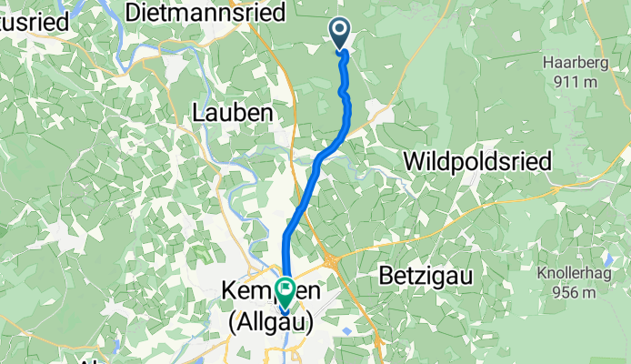 Bgm-Zimmer-Straße, Haldenwang nach Kaufbeurer Straße, Kempten (Allgäu)