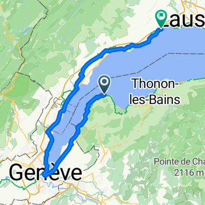 Bikemap: E9 – Yvoire, Genf, Morges