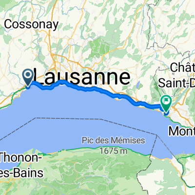 (Bikemap: E10 –Morges, Vevey)