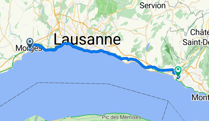 (Bikemap: E10 –Morges, Vevey)
