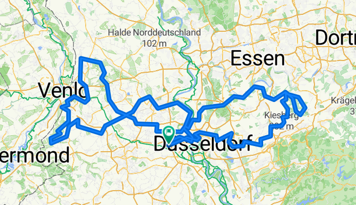 300 km rund um Düsseldorf mit An- und Abfahrt