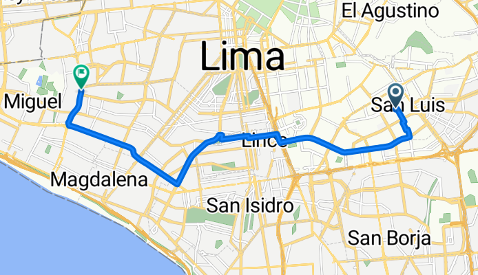 Departamento de Lima a Departamento de Lima