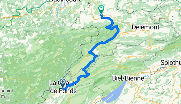 La Chaux-de-Fonds to Porrentruy