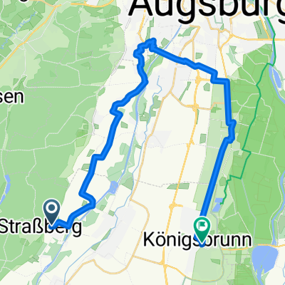 Augsburg-Siebenbrunn-Mandichosee-Friedberg-Aux