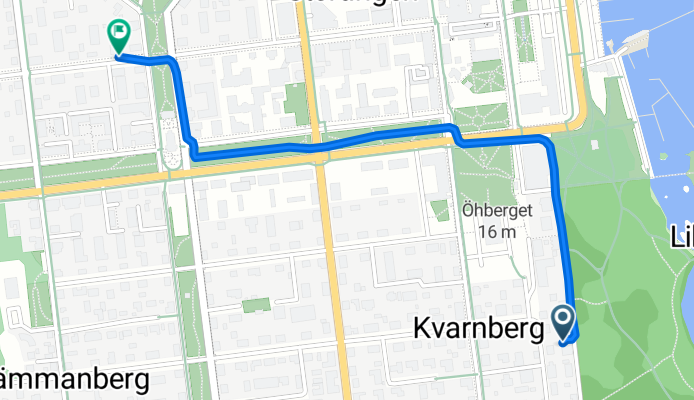 Parkgatan, Mariehamn to Norragatan, Mariehamn