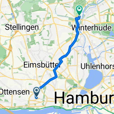 Große Bergstraße, Hamburg to Orchideenstieg, Hamburg
