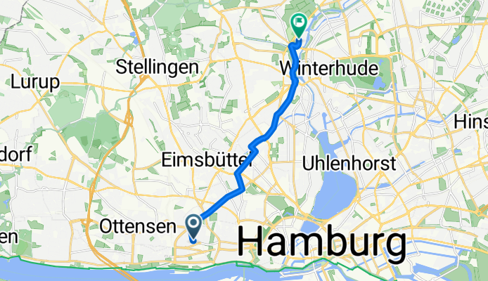 Große Bergstraße, Hamburg to Orchideenstieg, Hamburg