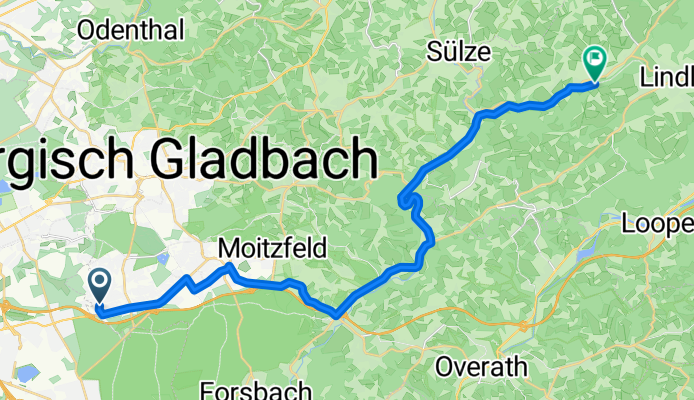 In der Auen, Bergisch Gladbach nach Bergischer Panoramasteig, Lindlar