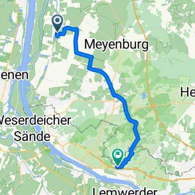 Hammelwarder Sand, Schwanewede nach Grävenhorster Straße, Bremen