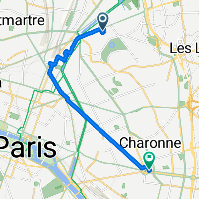 Rue Cavendish, Paris à Avenue du Trône, Paris