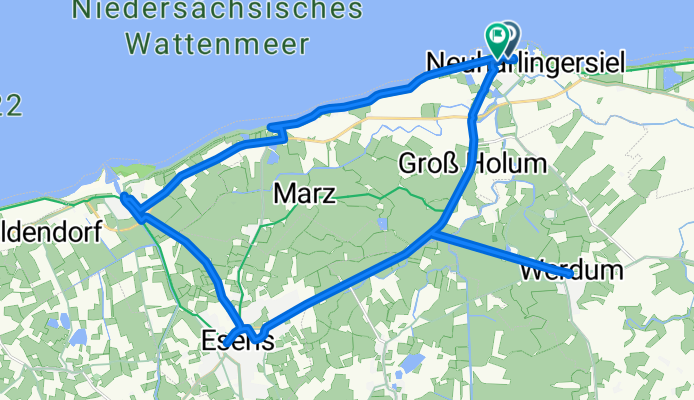 Route in Neuharlingersiel