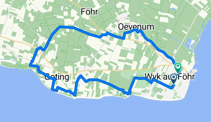 Route in Wyk auf Föhr