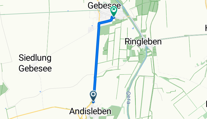 Gebeseer Straße, Andisleben nach Trift, Gebesee