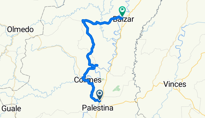 Vía Palestina - Balzar, Palestina a Avenida Francisco Colimes, Balzar