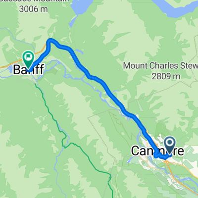 Canyon Close, Canmore to Bear St, Banff