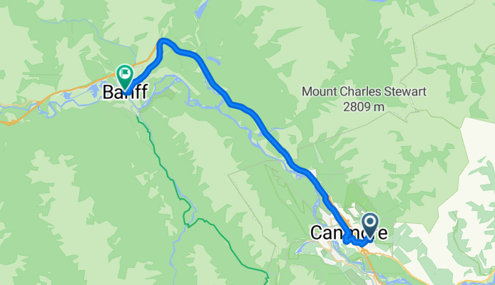 Canyon Close, Canmore to Bear St, Banff