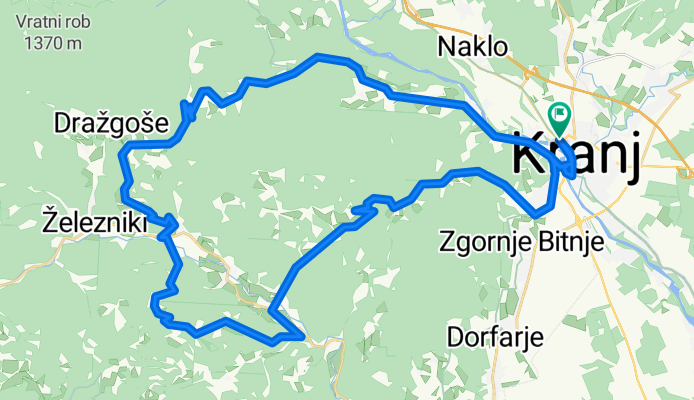 Kranj, Čepulje,  Stirpnik, Selca, Kališe, kranj
