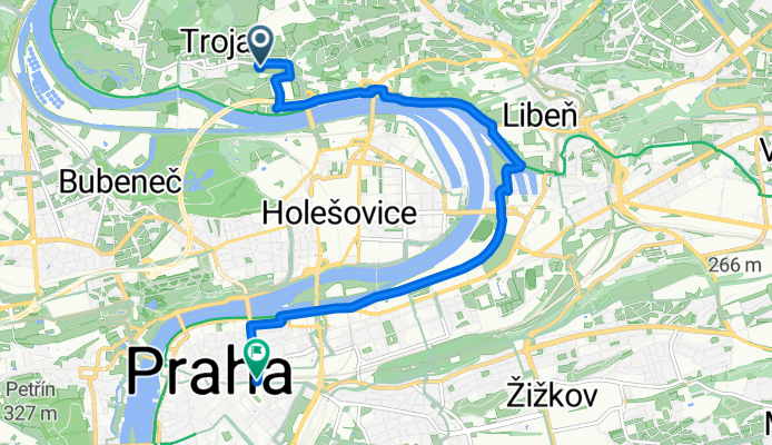 Trojská, Prague 7 naar náměstí Republiky, Prague 1