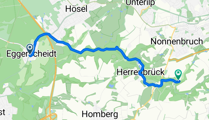 Hölenderweg, Ratingen nach Angerweg, Heiligenhaus
