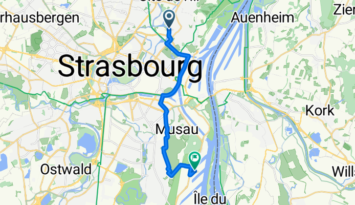 De Route de la Wantzenau à Rue de Boulogne