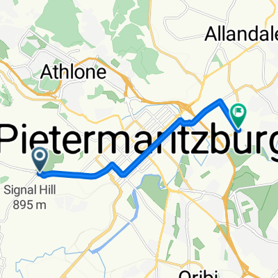 Route in Pietermaritzburg