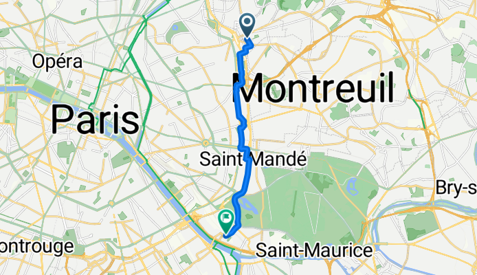 Rue des Bruyères, Les Lilas à Rue du Président Kennedy, Charenton-le-Pont