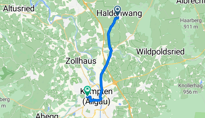 Bgm-Zimmer-Straße, Haldenwang nach Haubensteigweg, Kempten (Allgäu)