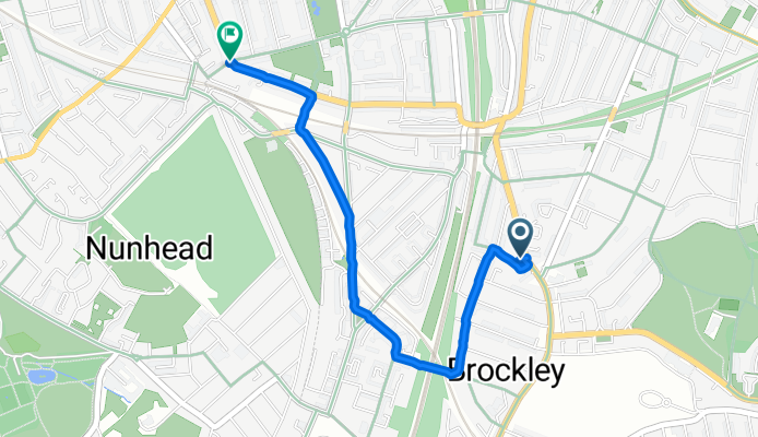 Brockley Road, London to Kitto Road, London