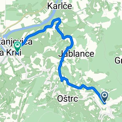 Route in Kostanjevica na Krki