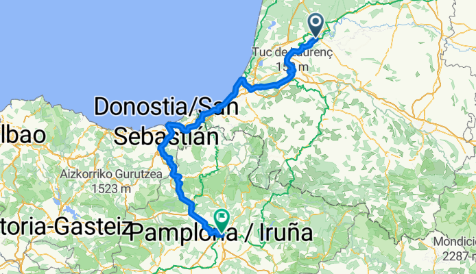 Pyrenaeënvariant Dax - San Sebastian - Irurtzun-Pamplona