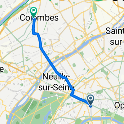 Avenue George V, Paris à Rue Gabriel Péri, Colombes